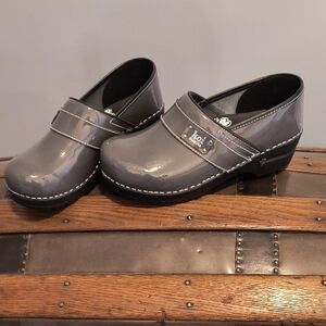 Koi by Sanita Steel (Patent Gray) Clogs, Size 40